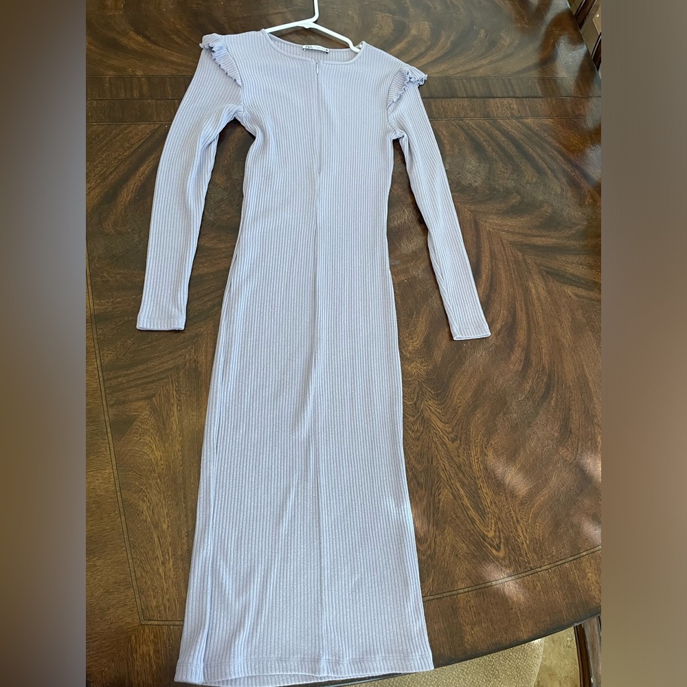 Lavender long sleeved  Zara dress with zipper